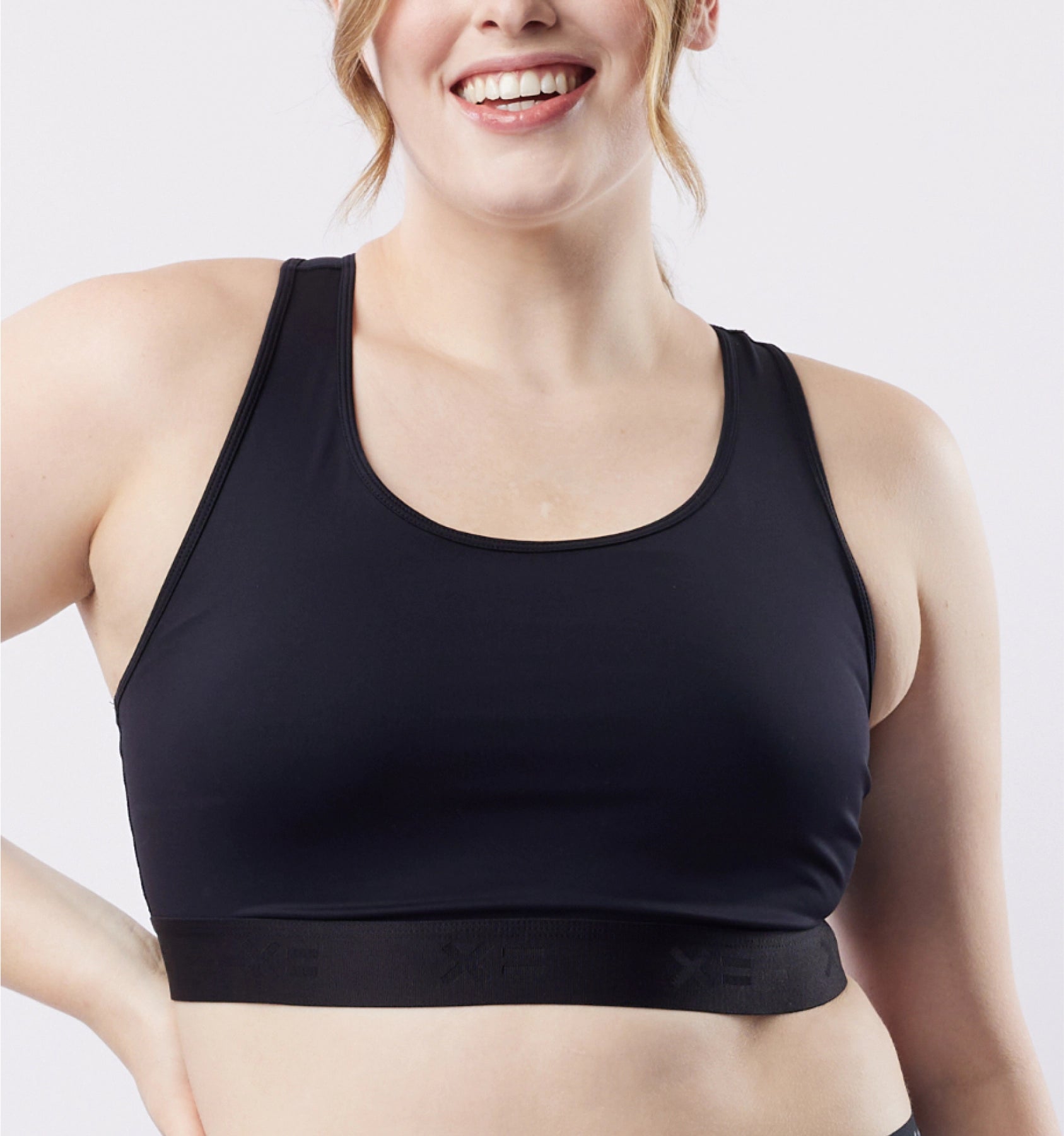 padded wireless bras for light support Racerback Compression Top - Black