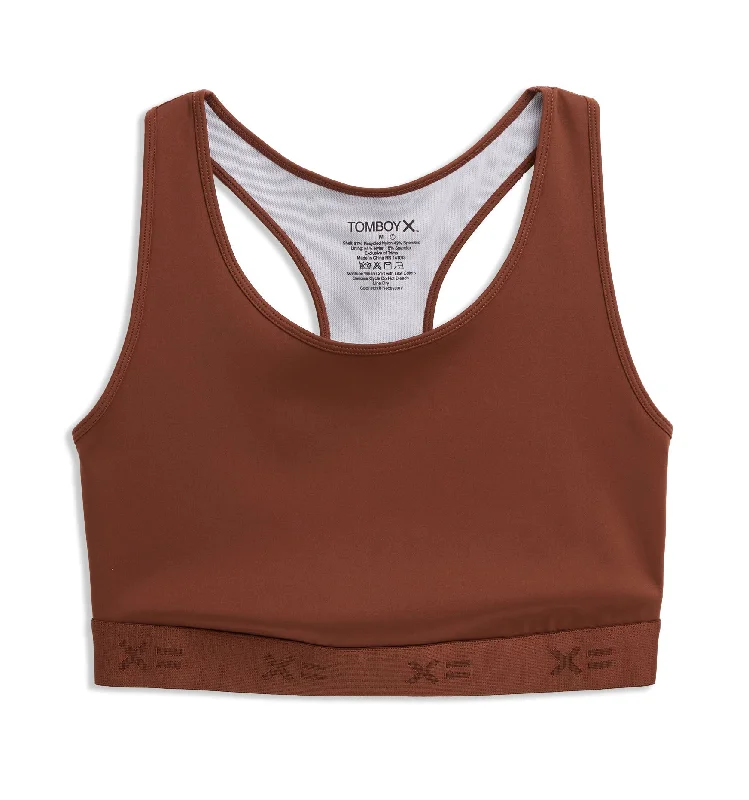 minimizer bras to reduce bust size Racerback Compression Top - Latte