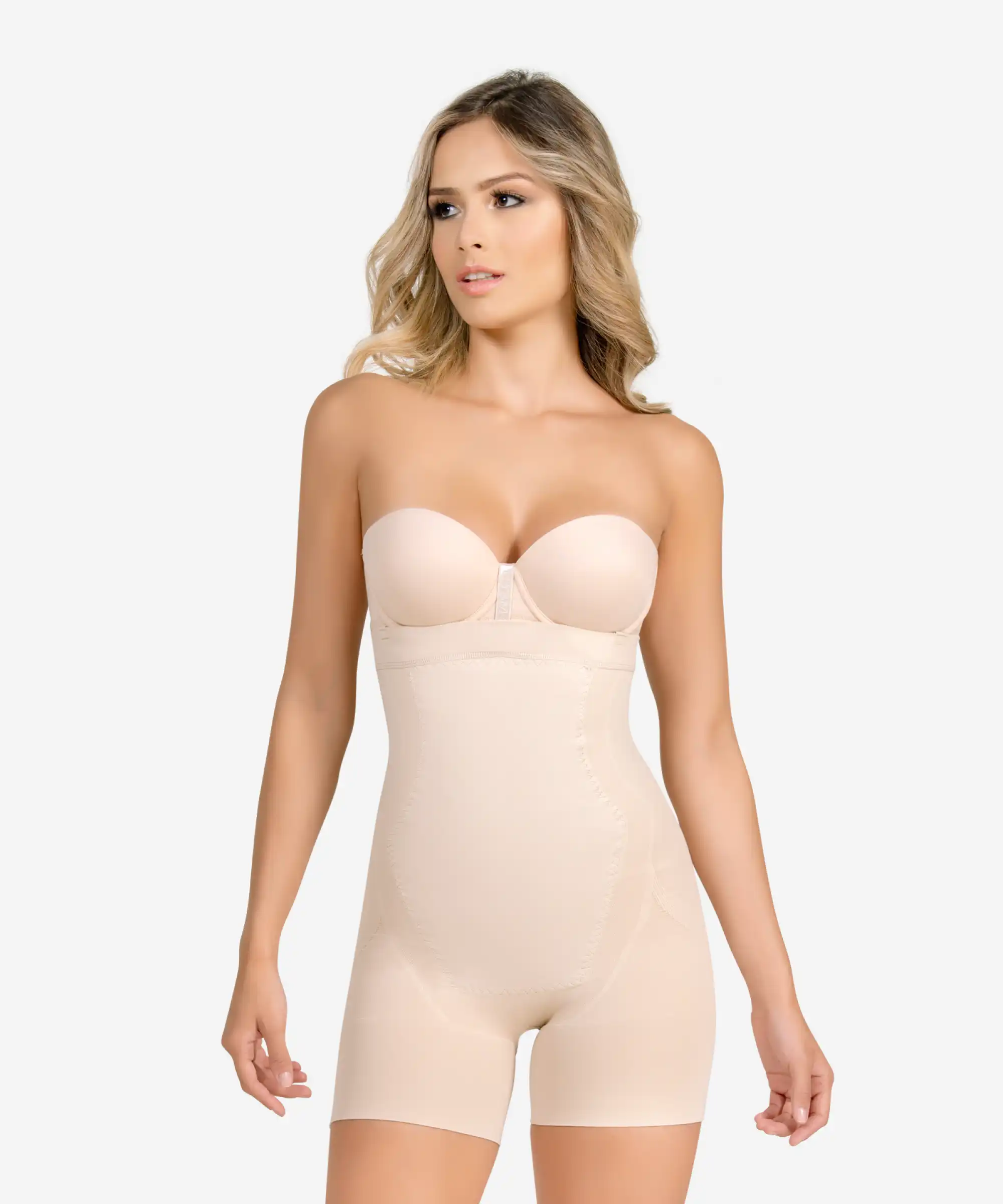 Shaper for back support and posture correction Seamless Strapless Thermal Full Body Shaper - Style 1588 Shaper for back support and posture correction Seamless Strapless Thermal Full Body Shaper - Style 1588