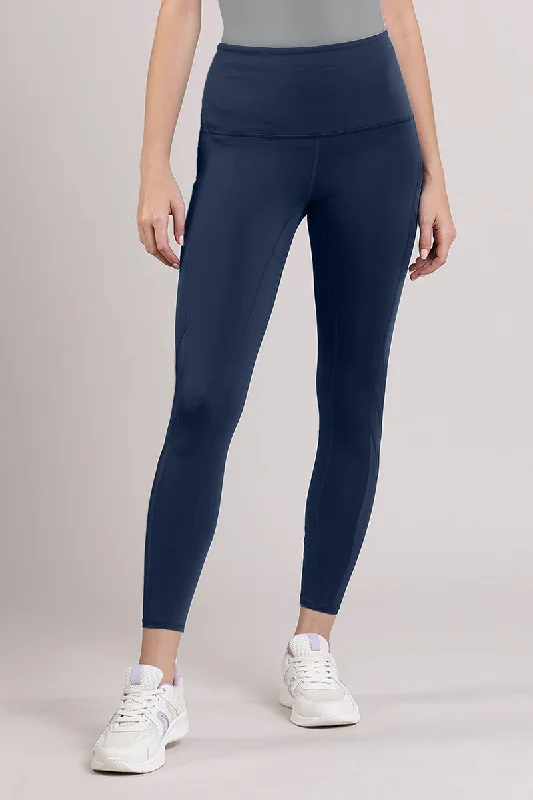 compression women sport bra for muscle support Energize Panelled Tights - Pageant Blue compression women sport bra for muscle support Energize Panelled Tights - Pageant Blue