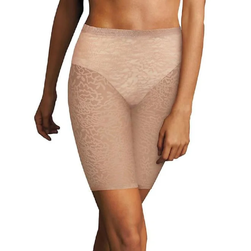 Shaper for a cocktail dress to enhance charm​ Maidenform DM2004 Sexy Firm Control Sheer Lace Thigh Slimmer SMALL Beige NWT