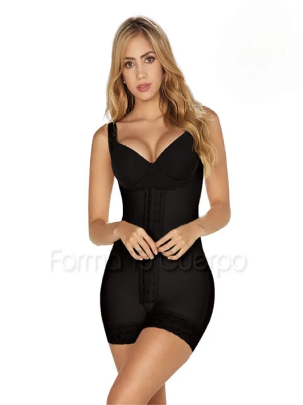 Shaper for a cocktail dress to enhance charm​ Model C-102 - Exquisite Firming Open Bust Bodysuit Shaper Infused w. Healing Power of 5 Plants