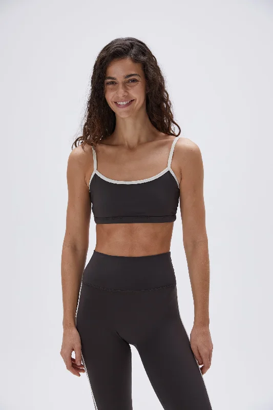 anti - odor women sport bra for freshness Ultimate Contrast Strap Scoop Bra - Coffee Bean/Cream anti - odor women sport bra for freshness Ultimate Contrast Strap Scoop Bra - Coffee Bean/Cream