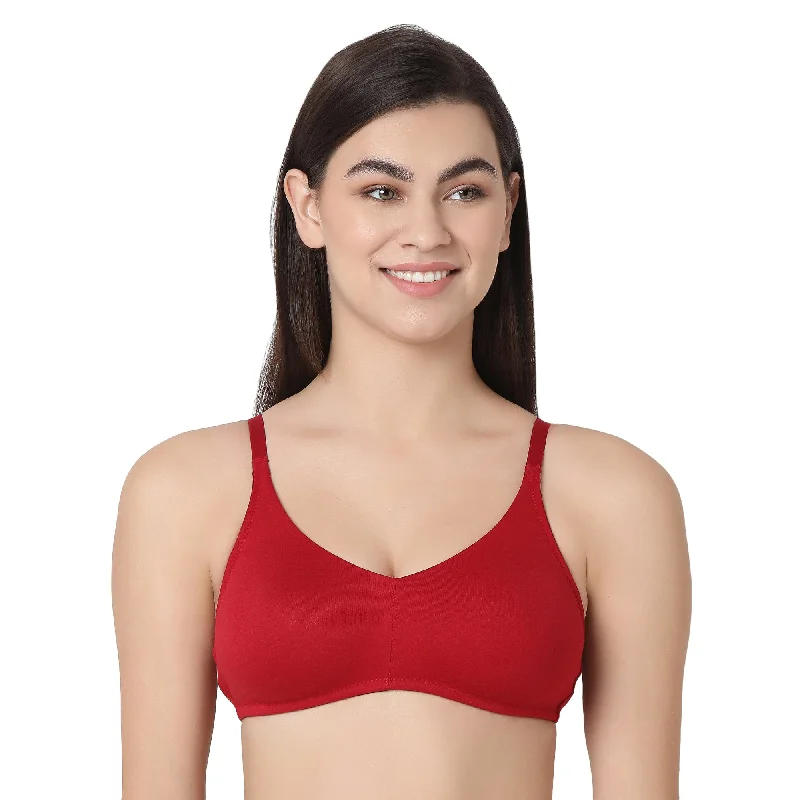 pregnancy friendly women T Shirt Bras 1246  Non Padded T-Shirt  Bra Maroon