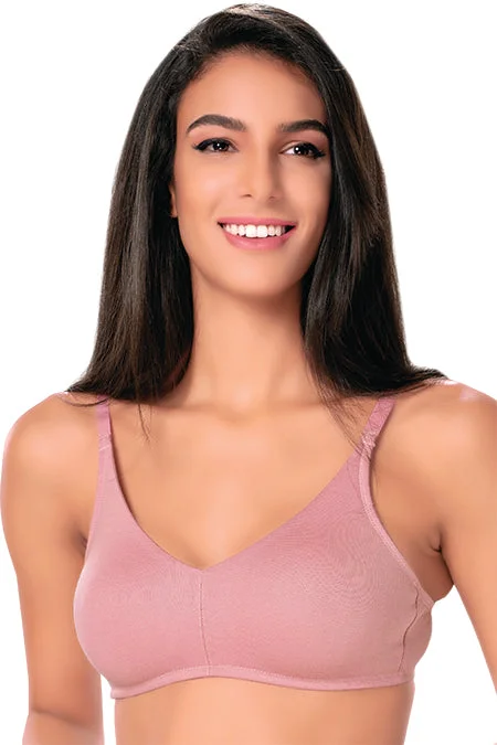 travel friendly women T Shirt Bras for easy packing 1246  Non Padded T-Shirt  Bra  Onion Pink