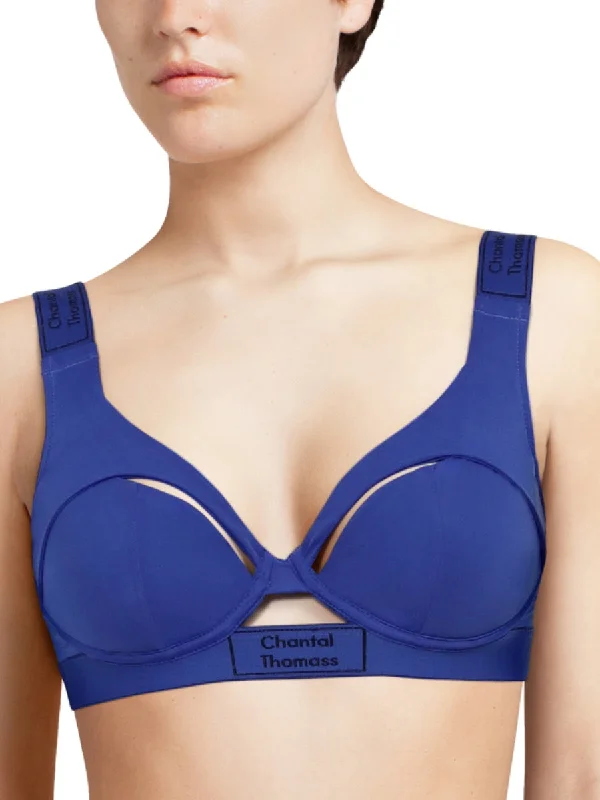 convertible women T Shirt Bras with adjustable straps Sharp T-Shirt Bra - Blue Klein