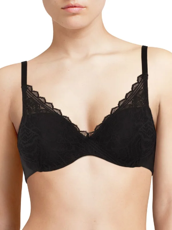 modern style women T Shirt Bras for a contemporary feel Easy Feel Floral Touch Covering Memory Foam Bra - Black modern style women T Shirt Bras for a contemporary feel Easy Feel Floral Touch Covering Memory Foam Bra - Black