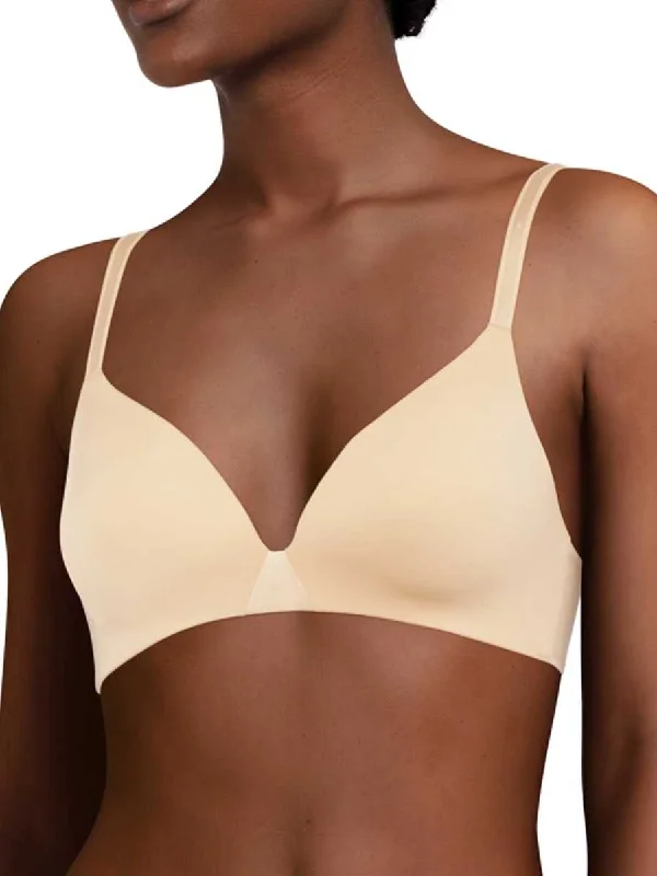 long line women T Shirt Bras for extra coverage Essentiall Wirefree Triangle T-Shirt Bra - Golden Beige