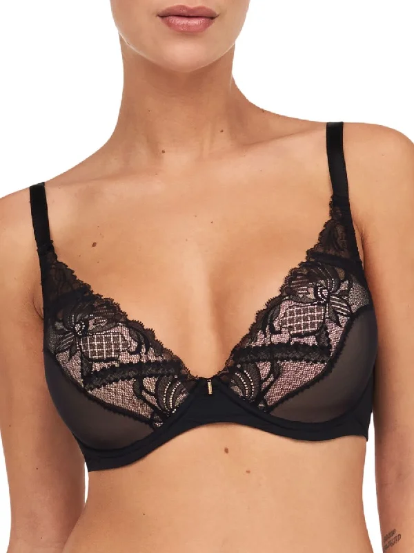 seamless side women T Shirt Bras for no show lines Orangerie Dream Plunge T-Shirt Bra - Black