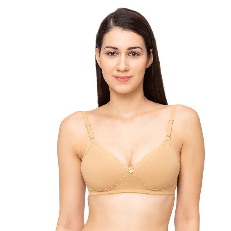 solid color women T Shirt Bras in neutral tones 1112-Cotton Basic Backless Padded T-Shirt Bra Skin solid color women T Shirt Bras in neutral tones 1112-Cotton Basic Backless Padded T-Shirt Bra Skin