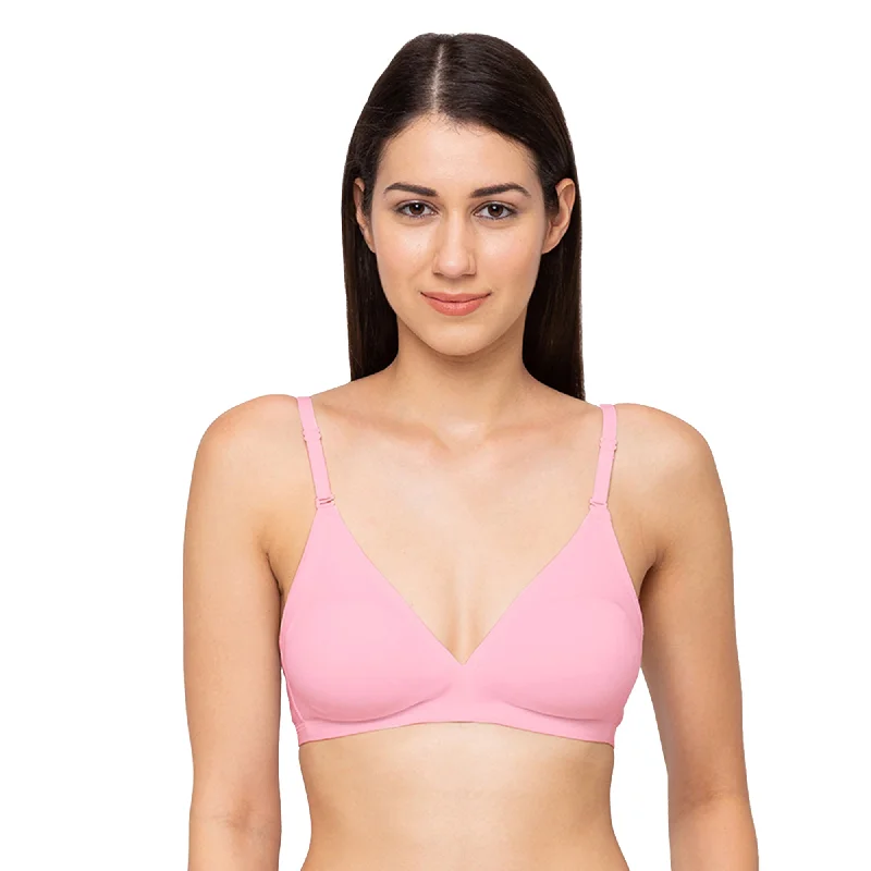 adjustable cup women T Shirt Bras for changing sizes 1029-Cotton Basics Plain Non Padded Non Wired Bra Pink adjustable cup women T Shirt Bras for changing sizes 1029-Cotton Basics Plain Non Padded Non Wired Bra Pink