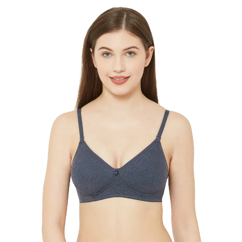 printed women T Shirt Bras with geometric designs 1030-Cotton Basics Plain Soft Padded T-Shirt Bra Melange Navy Blue printed women T Shirt Bras with geometric designs 1030-Cotton Basics Plain Soft Padded T-Shirt Bra Melange Navy Blue