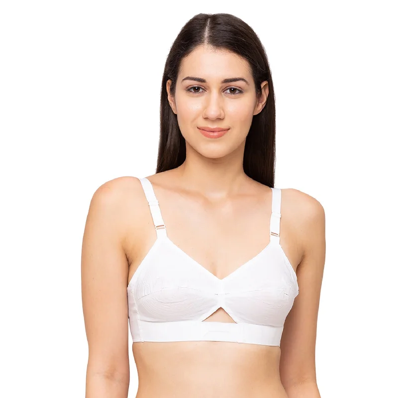 Underwire sports crop top wired bras for active wear Austin-Cotton Plain Bra White Underwire sports crop top wired bras for active wear Austin-Cotton Plain Bra White