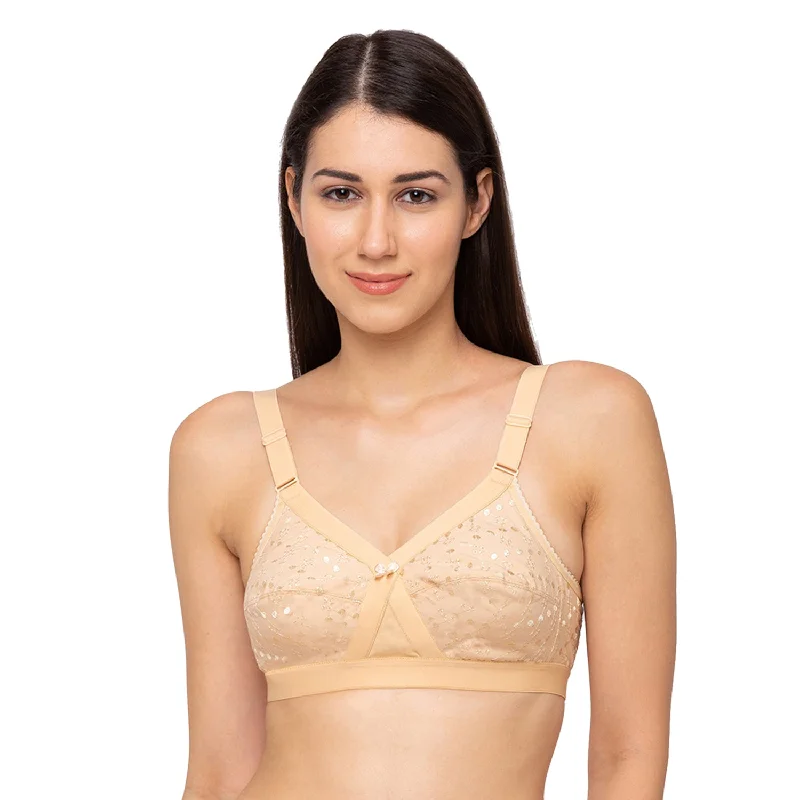 Underwire wireless - feeling sleep wired bras​ Chandni - Cotton Plain Bra Skin