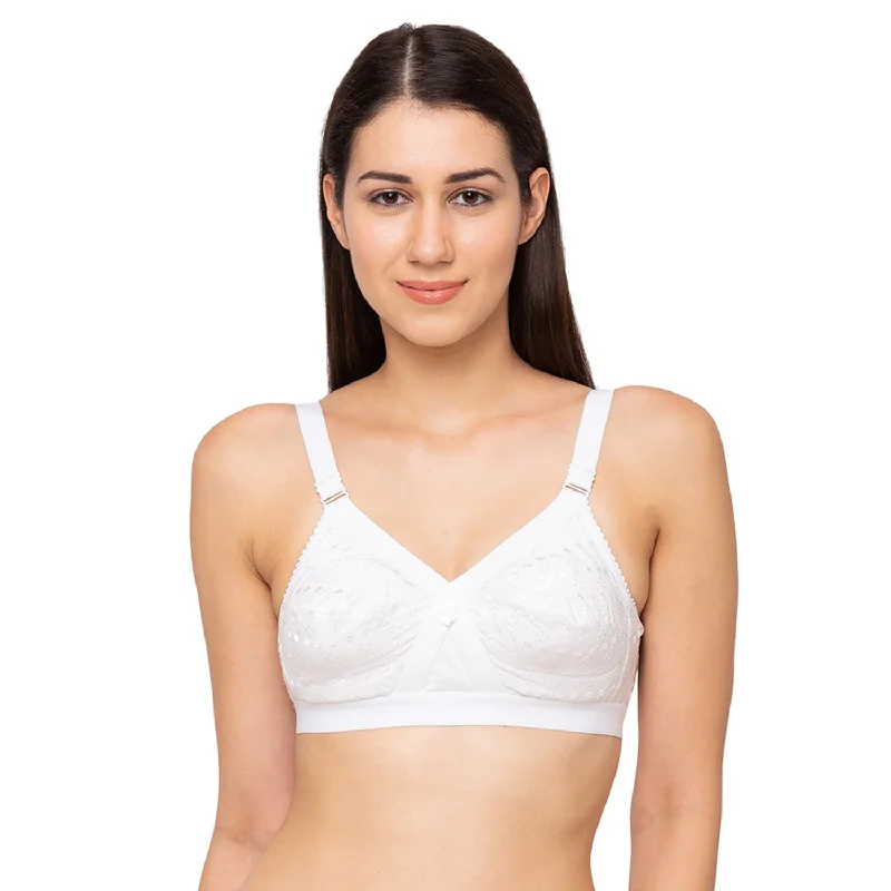 Underwire push - up wired bras for enhanced cleavage Chandni - Cotton Plain Bra White Underwire push - up wired bras for enhanced cleavage Chandni - Cotton Plain Bra White