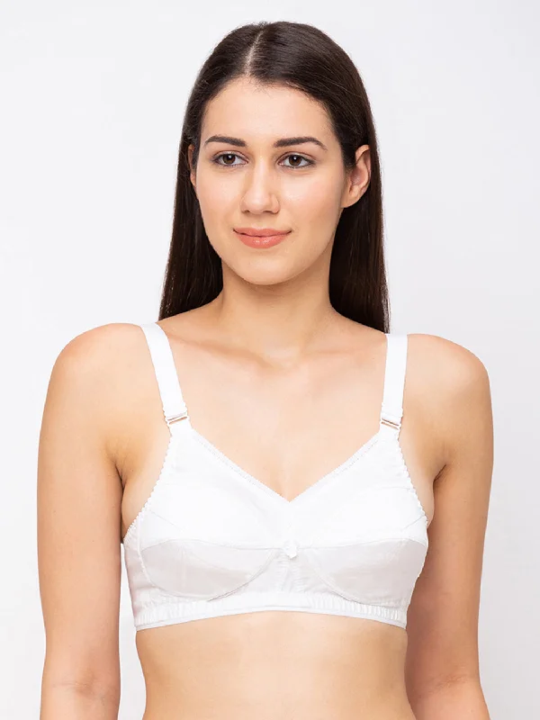Underwire bralettes with underwire for added support Matinee - Cotton Plain Bra White Underwire bralettes with underwire for added support Matinee - Cotton Plain Bra White
