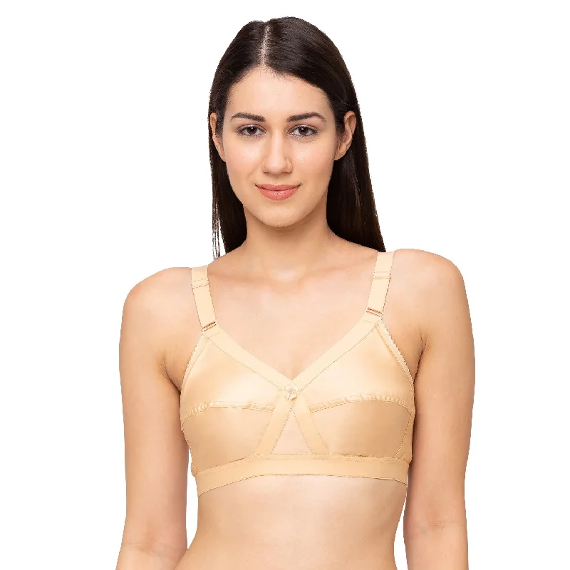 Molded cup underwire wired bras for a natural shape​ Silka - Cotton Plain Bra Skin