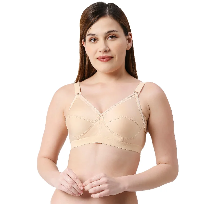 Underwire seamless T - shirt wired bras for daily use​ Tulshi-Cotton Plain Bra    Skin