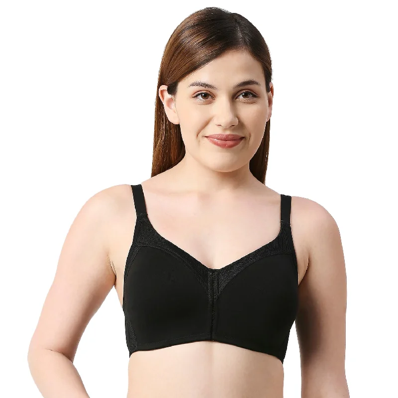 Underwire seamless sports wired bras for active women JB 45-Plain Mold T-shirt Bra Black Underwire seamless sports wired bras for active women JB 45-Plain Mold T-shirt Bra Black
