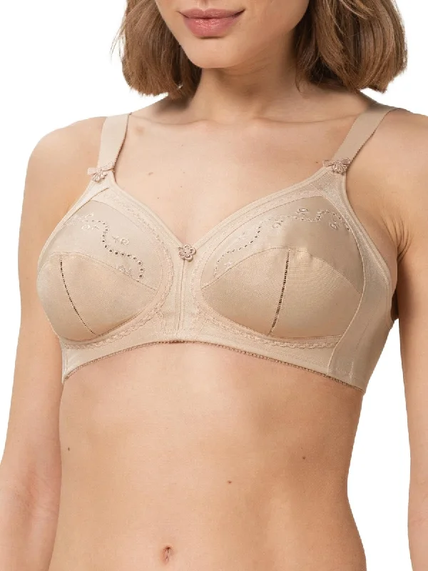 Printed underwire wired bras with floral patterns Doreen + Cotton Full Cup Bra - Skin Printed underwire wired bras with floral patterns Doreen + Cotton Full Cup Bra - Skin