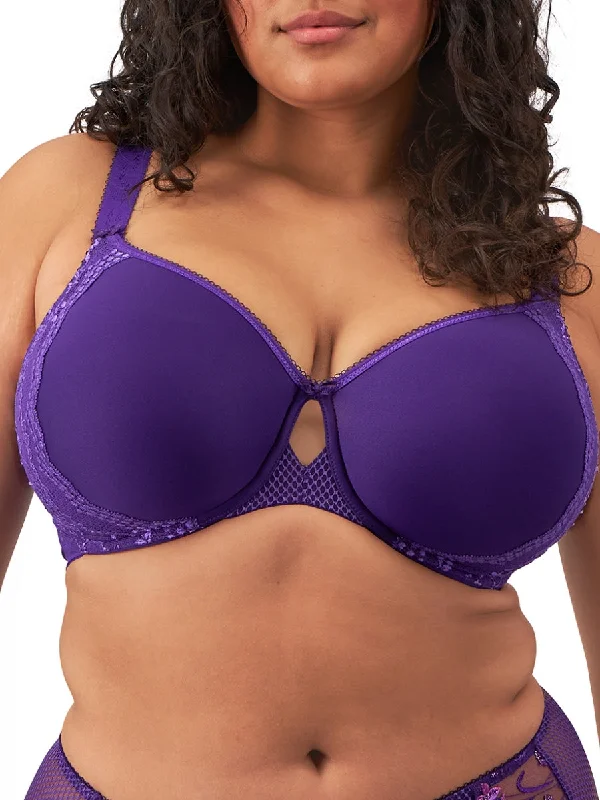 matching women T Shirt Bras with workout sets Charley Moulded Spacer Bra - Iris