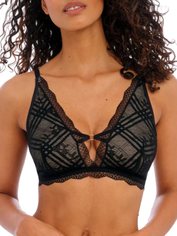 Front - closure underwire wired bras for easy on - off​ Freya Fatale Non Wired Bralette - Noir