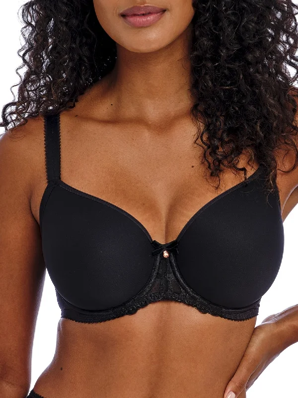 printed women T Shirt Bras with floral patterns Loveland Moulded Spacer Bra - Bombshell Black