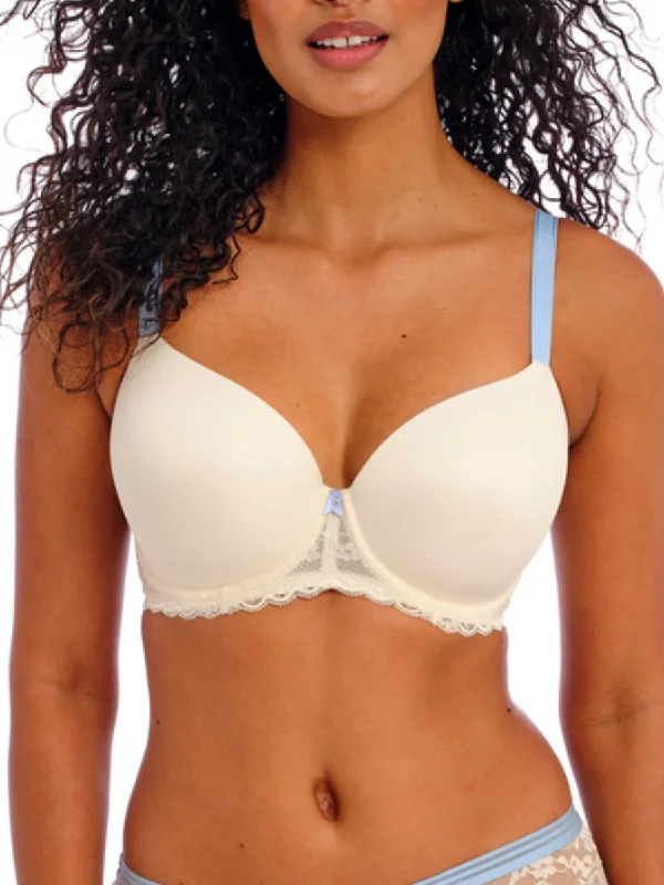 running women T Shirt Bras for support Offbeat Moulded Demi T-Shirt Bra - Something Blue running women T Shirt Bras for support Offbeat Moulded Demi T-Shirt Bra - Something Blue