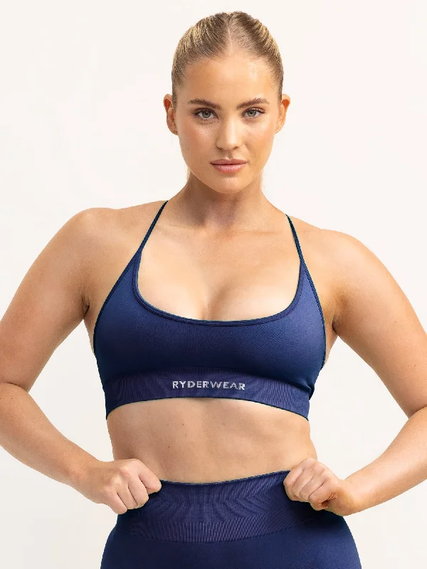 sports women sport bra for multiple activities Lift 2.0 Seamless Sports Bra - Navy