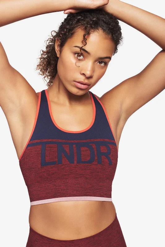 plus size high impact women sport bra A-Team Sports Bra - Rust Marl