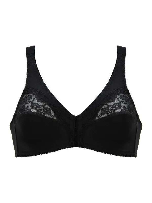 Nursing underwire wired bras for breastfeeding moms Soft Cup Front Fastening Bra - Black Nursing underwire wired bras for breastfeeding moms Soft Cup Front Fastening Bra - Black