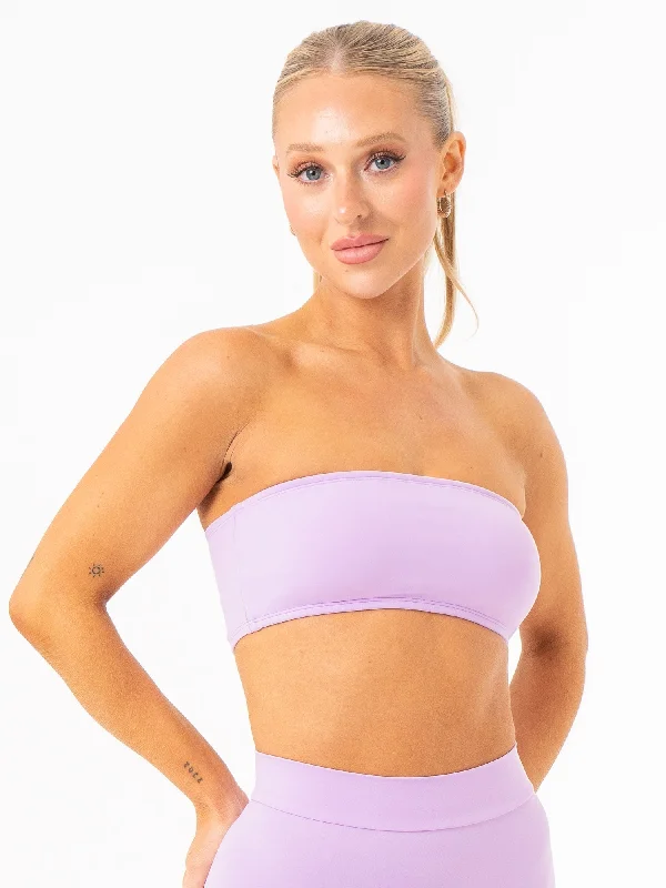 post - surgery women sport bra for support and comfort NKD Bandeau - Lilac