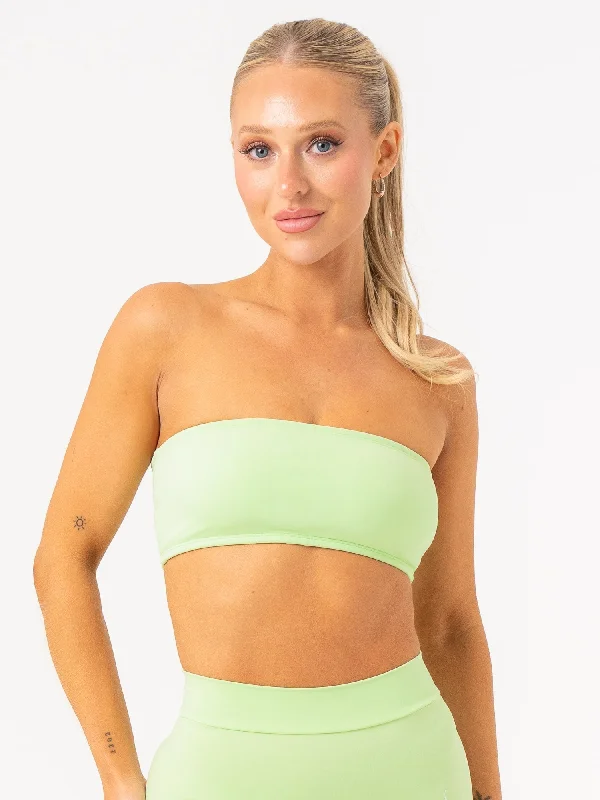 water - resistant women sport bra for water sports NKD Bandeau - Lime