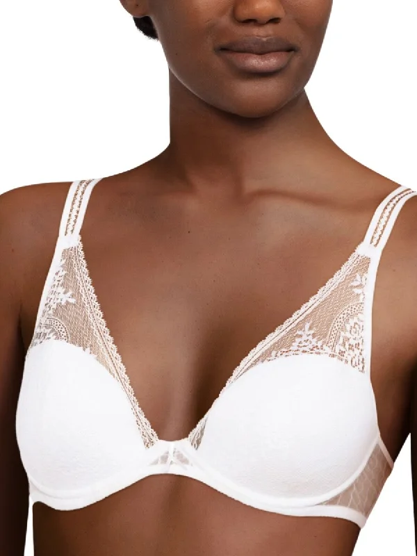 coordinating women T Shirt Bras with summer tops Maddie Plunge T-Shirt Bra - White
