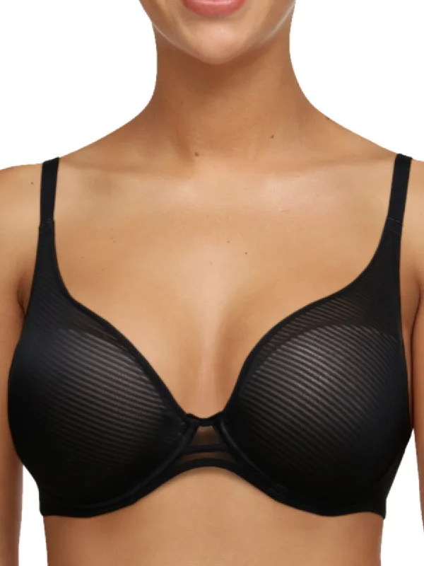 front closure women T Shirt Bras for easy on and off Nais Plunge T-Shirt Bra - Black