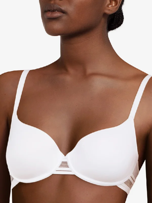 moisture wicking women T Shirt Bras for workouts Rhythm T-Shirt Bra - White