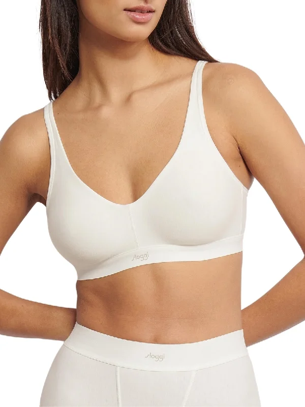 Wide - strap underwire wired bras for added comfort EVER Ease Soft Bra - Silk White Wide - strap underwire wired bras for added comfort EVER Ease Soft Bra - Silk White