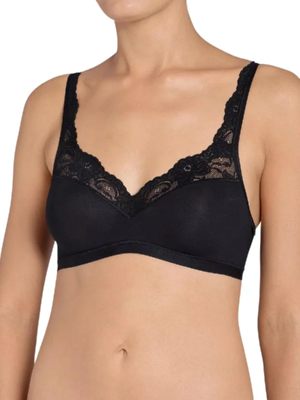 Padded underwire wired bras for extra comfort​ Romance Soft Cup Bralette - Black