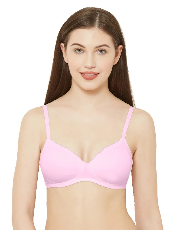 Underwire printed sports wired bras for style 6403-Soft Padded Solid T-shirt Bra Pink Underwire printed sports wired bras for style 6403-Soft Padded Solid T-shirt Bra Pink