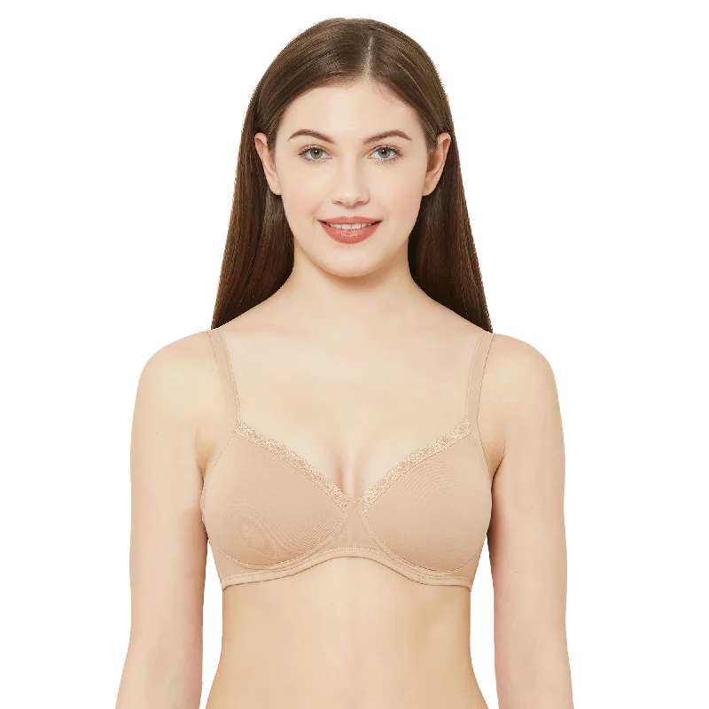 Convertible underwire wired bras with multiple styling options 6403-Soft Padded Solid T-shirt Bra Skin Convertible underwire wired bras with multiple styling options 6403-Soft Padded Solid T-shirt Bra Skin
