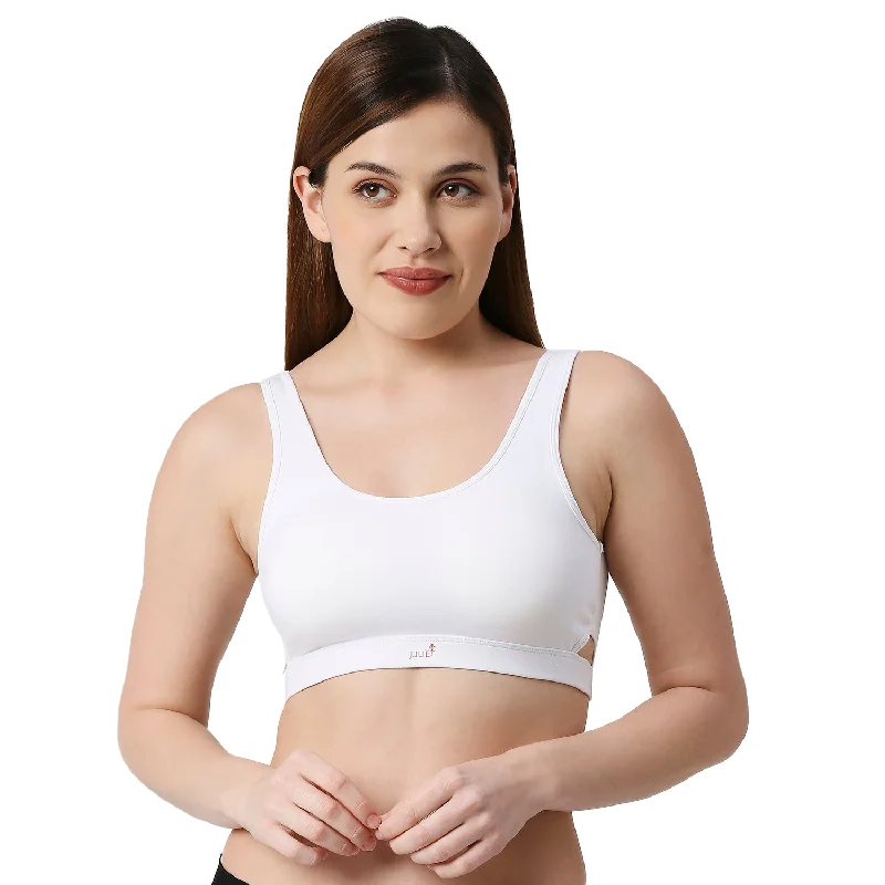 Underwire seamless nursing wired bras for comfort JS 90-4 Padded Solid Low Impact Sports Bra White Underwire seamless nursing wired bras for comfort JS 90-4 Padded Solid Low Impact Sports Bra White