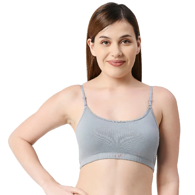 Seamless underwire wired bras for a smooth look JS 90 -5 Padded Solid Low Impact Sports Bra Grey Seamless underwire wired bras for a smooth look JS 90 -5 Padded Solid Low Impact Sports Bra Grey