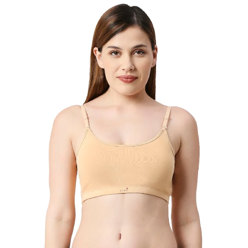Strapless underwire wired bras for a versatile style JS 90- 5 Padded Solid Low Impact Sports Bra Skin Strapless underwire wired bras for a versatile style JS 90- 5 Padded Solid Low Impact Sports Bra Skin