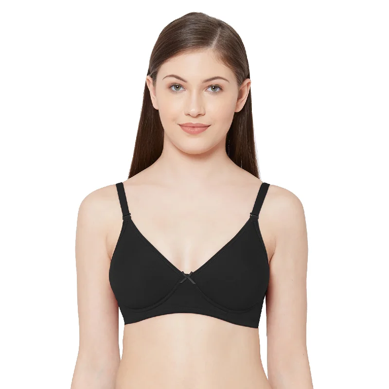 push up women T Shirt Bras for enhanced curves Shikha-Plain Mold T-shirt Bra Black push up women T Shirt Bras for enhanced curves Shikha-Plain Mold T-shirt Bra Black