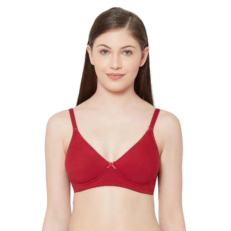moisture wicking women T Shirt Bras for workouts Shikha-Plain Mold T-shirt Bra Maroon moisture wicking women T Shirt Bras for workouts Shikha-Plain Mold T-shirt Bra Maroon