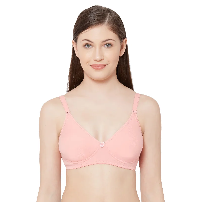 removable padding women T Shirt Bras for customization Shikha- Plain Mold T-shirt Bra Peach removable padding women T Shirt Bras for customization Shikha- Plain Mold T-shirt Bra Peach