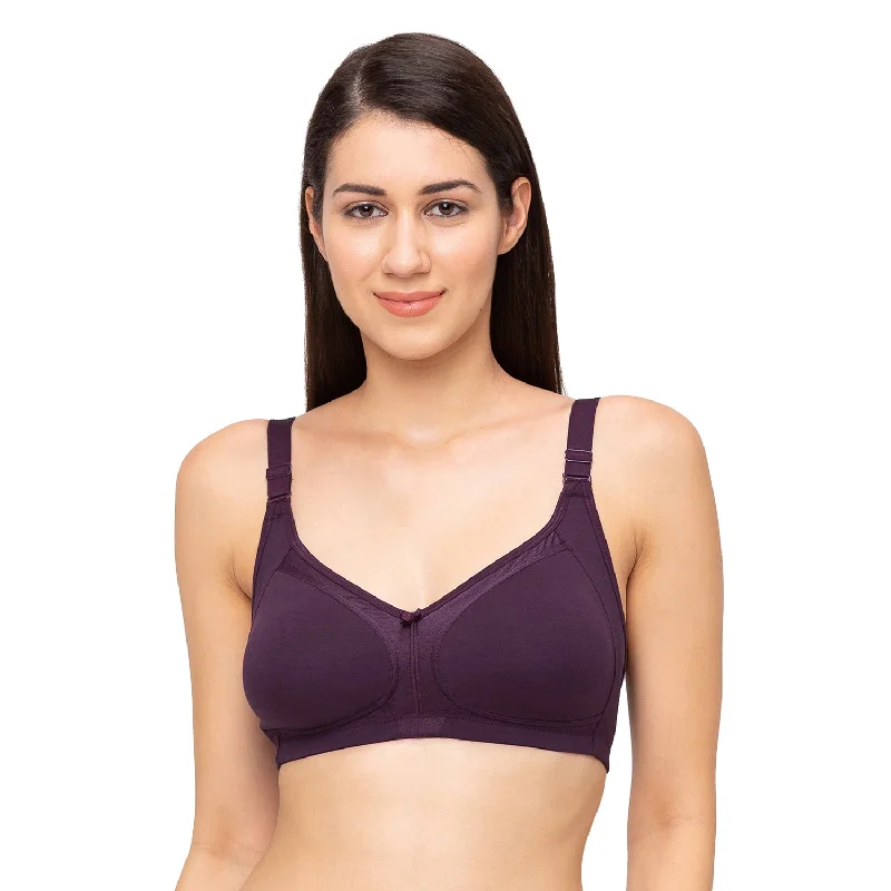 travel friendly women T Shirt Bras for easy packing Shrishti -Plain Non Padded Full Cup Bra Wine travel friendly women T Shirt Bras for easy packing Shrishti -Plain Non Padded Full Cup Bra Wine
