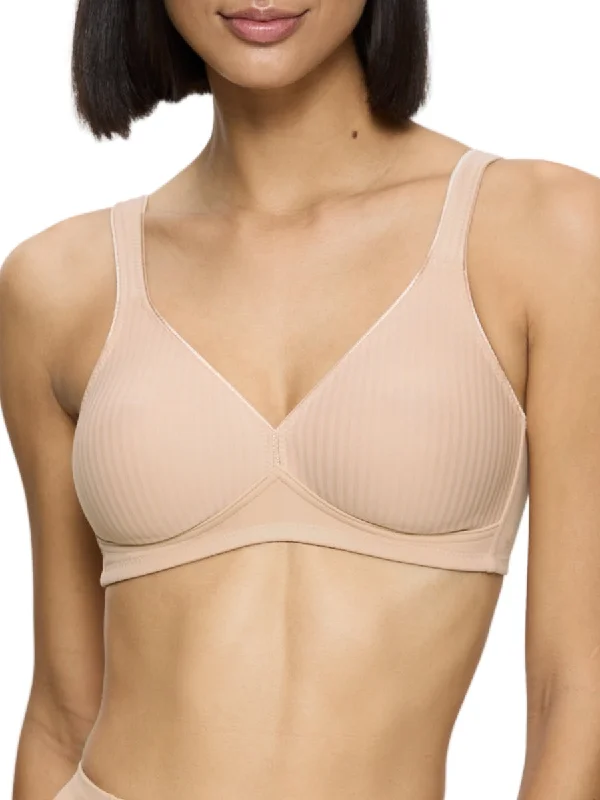antibacterial women T Shirt Bras for hygiene Modern Soft+Cotton Non-Wired Bra - Neutral Beige