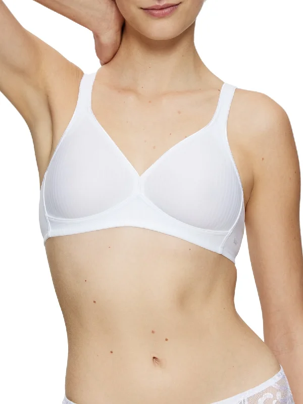 seamless cup women T Shirt Bras for a smooth look Modern Soft+Cotton Non-Wired Bra - White