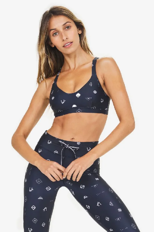 sequined women sport bra for a sparkly effect Icon Sophie Bra - Indigo